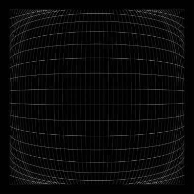Şebeke, ağ, ızgara, kafes, bozulma ve deformasyon etkisiyle kablo. Büküm, büküm bozma ızgarası - stok vektör çizimi, klip- sanat grafikleri