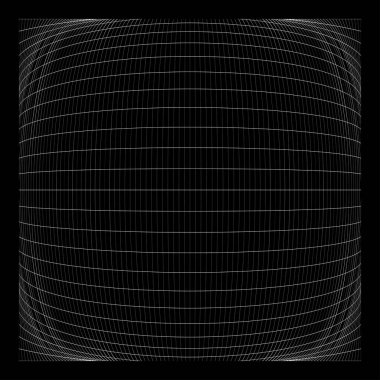 Şebeke, ağ, ızgara, kafes, bozulma ve deformasyon etkisiyle kablo. Büküm, büküm bozma ızgarası - stok vektör çizimi, klip- sanat grafikleri