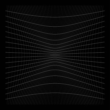 Şebeke, ağ, ızgara, kafes, bozulma ve deformasyon etkisiyle kablo. Büküm, büküm bozma ızgarası - stok vektör çizimi, klip- sanat grafikleri