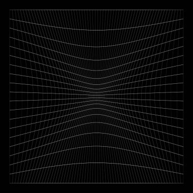 Şebeke, ağ, ızgara, kafes, bozulma ve deformasyon etkisiyle kablo. Büküm, büküm bozma ızgarası - stok vektör çizimi, klip- sanat grafikleri