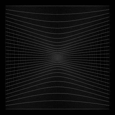 Şebeke, ağ, ızgara, kafes, bozulma ve deformasyon etkisiyle kablo. Büküm, büküm bozma ızgarası - stok vektör çizimi, klip- sanat grafikleri
