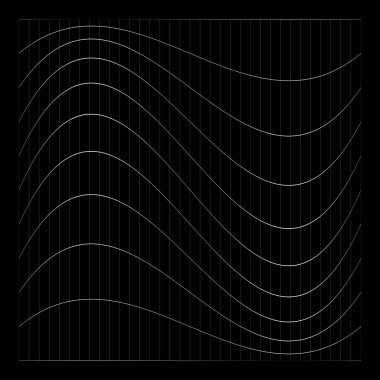Şebeke, ağ, ızgara, kafes, bozulma ve deformasyon etkisiyle kablo. Büküm, büküm bozma ızgarası - stok vektör çizimi, klip- sanat grafikleri