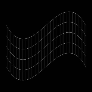 Şebeke, ağ, ızgara, kafes, bozulma ve deformasyon etkisiyle kablo. Büküm, büküm bozma ızgarası - stok vektör çizimi, klip- sanat grafikleri