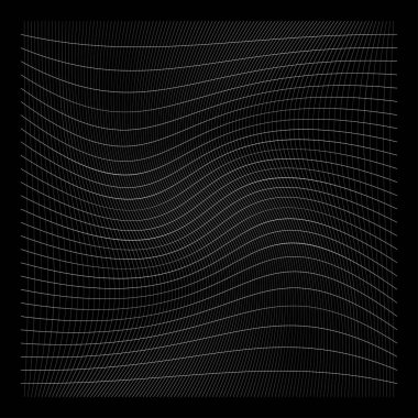 Şebeke, ağ, ızgara, kafes, bozulma ve deformasyon etkisiyle kablo. Büküm, büküm bozma ızgarası - stok vektör çizimi, klip- sanat grafikleri