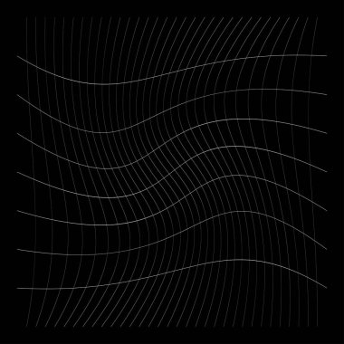 Şebeke, ağ, ızgara, kafes, bozulma ve deformasyon etkisiyle kablo. Büküm, büküm bozma ızgarası - stok vektör çizimi, klip- sanat grafikleri