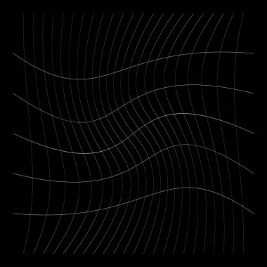 Şebeke, ağ, ızgara, kafes, bozulma ve deformasyon etkisiyle kablo. Büküm, büküm bozma ızgarası - stok vektör çizimi, klip- sanat grafikleri