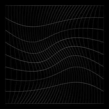 Şebeke, ağ, ızgara, kafes, bozulma ve deformasyon etkisiyle kablo. Büküm, büküm bozma ızgarası - stok vektör çizimi, klip- sanat grafikleri