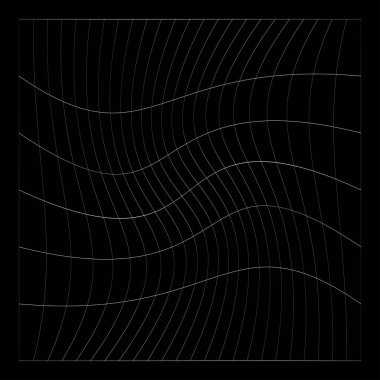 Şebeke, ağ, ızgara, kafes, bozulma ve deformasyon etkisiyle kablo. Büküm, büküm bozma ızgarası - stok vektör çizimi, klip- sanat grafikleri