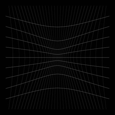 Şebeke, ağ, ızgara, kafes, bozulma ve deformasyon etkisiyle kablo. Büküm, büküm bozma ızgarası - stok vektör çizimi, klip- sanat grafikleri
