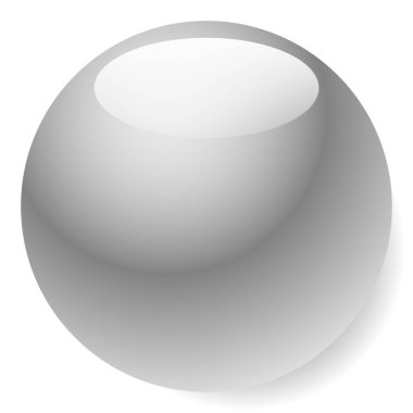 Parlak, parlak boş küre, daire, kopyalanmış boncuk simgesi - stok vektör illüstrasyonu, klip- sanat grafikleri