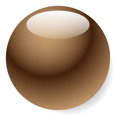 Parlak, parlak boş küre, daire, kopyalanmış boncuk simgesi - stok vektör illüstrasyonu, klip- sanat grafikleri