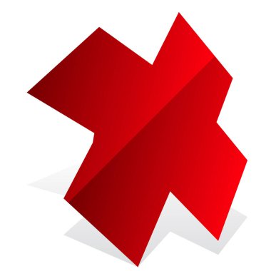 Kısıtlama olarak kırmızı X, yasaklama, yasaklama, başarısızlık, önleme simgesi, sembol - stok vektör illüstrasyonu, klip- sanat grafikleri