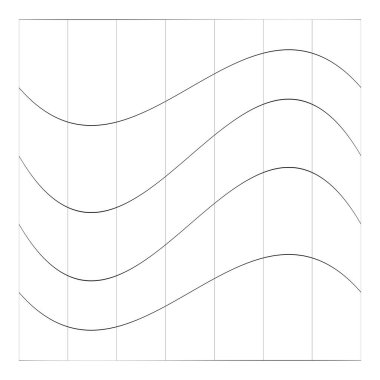 Şebeke, ağ, ızgara, kafes, bozulma ve deformasyon etkisiyle kablo. Büküm, büküm bozma ızgarası - stok vektör çizimi, klip- sanat grafikleri