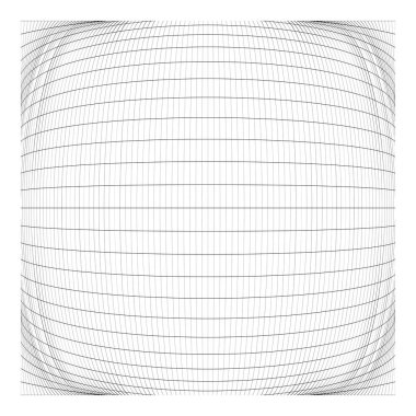 Şebeke, ağ, ızgara, kafes, bozulma ve deformasyon etkisiyle kablo. Büküm, büküm bozma ızgarası - stok vektör çizimi, klip- sanat grafikleri