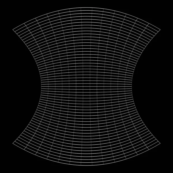 Grade Malha Grade Treliça Armação Com Distorção Efeito Deformação Warp — Vetor de Stock