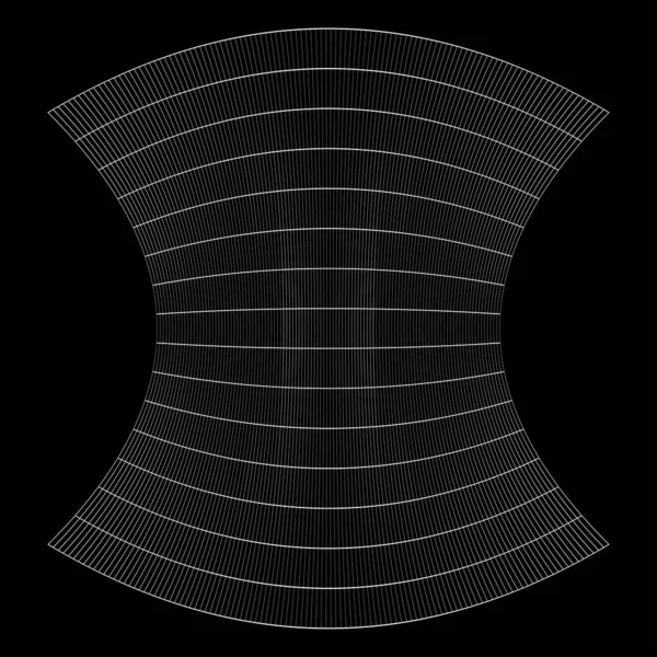 Grade Malha Grade Treliça Armação Com Distorção Efeito Deformação Warp —  Vetores de Stock