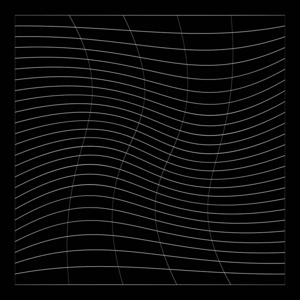 Şebeke, ağ, ızgara, kafes, bozulma ve deformasyon etkisiyle kablo. Büküm, büküm bozma ızgarası - stok vektör çizimi, klip- sanat grafikleri