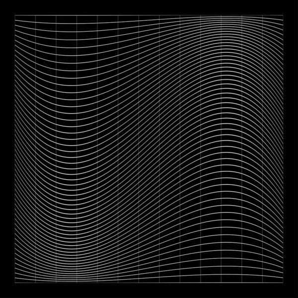 Şebeke, ağ, ızgara, kafes, bozulma ve deformasyon etkisiyle kablo. Büküm, büküm bozma ızgarası - stok vektör çizimi, klip- sanat grafikleri