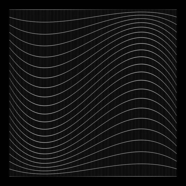 Şebeke, ağ, ızgara, kafes, bozulma ve deformasyon etkisiyle kablo. Büküm, büküm bozma ızgarası - stok vektör çizimi, klip- sanat grafikleri