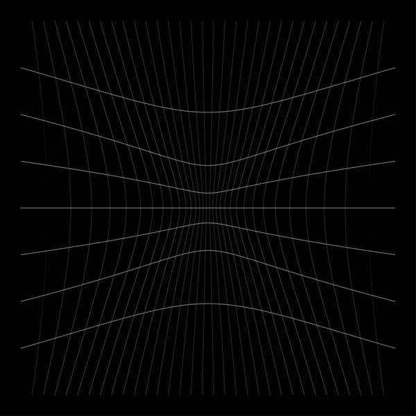 Grid Mesh Grating Trellis Wireframe Distortion Deformation Effect Warp Tweak — Stock Vector