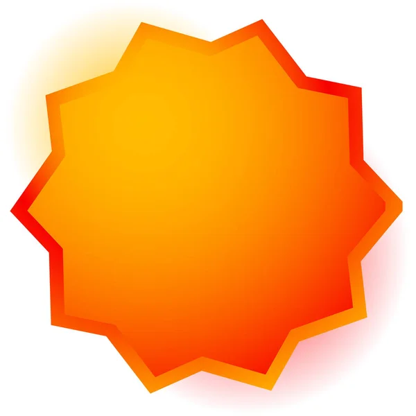 Starburst Badge Sunburst Élément Conception Étiquettes Vide Étiquette Prix Vierge — Image vectorielle