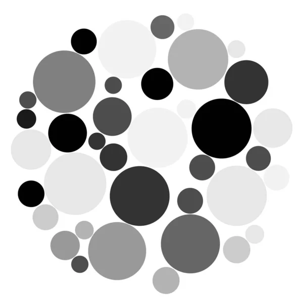 Slumpmässiga Prickar Cirklar Pointillist Pointillism Halvton Screentone Design Element Spridda — Stock vektor