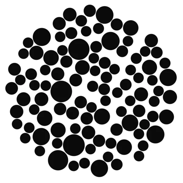 Slumpmässiga Prickar Cirklar Pointillist Pointillism Halvton Screentone Design Element Spridda — Stock vektor