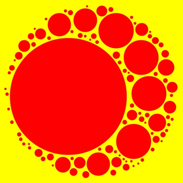 Pop Art Random Dots Circles Pointillist Pointillism Halftone Screentone Duotone — Stock Vector