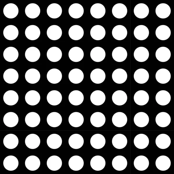 Einfache Kreise Punkte Punktierte Nahtlos Wiederholbare Muster Hintergrund Vektor Illustration — Stockvektor