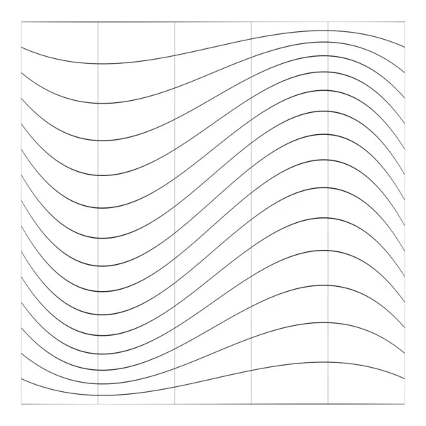 Rács Háló Rács Rács Drótkeret Torzítással Deformációs Hatás Görbületi Csavarhúzó — Stock Vector