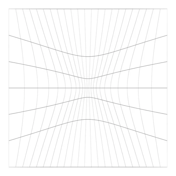 Grid Mesh Kisi Kisi Teralis Wireframe Dengan Distorsi Efek Deformasi - Stok Vektor