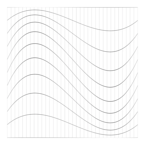 Rács Háló Rács Rács Drótkeret Torzítással Deformációs Hatás Görbületi Csavarhúzó — Stock Vector