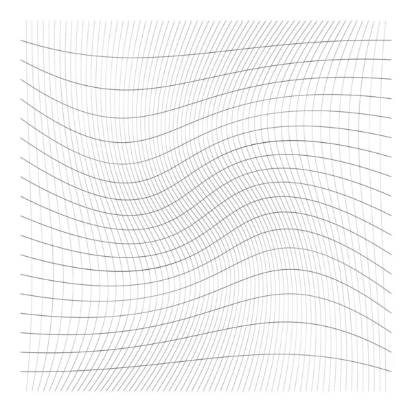 Grid Mesh Galler Spaljéer Wireframe Med Distorsion Deformationseffekt Warp Tweak — Stock vektor