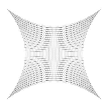 Şebeke, ağ, ızgara, kafes, bozulma ve deformasyon etkisiyle kablo. Büküm, büküm bozma ızgarası - stok vektör çizimi, klip- sanat grafikleri