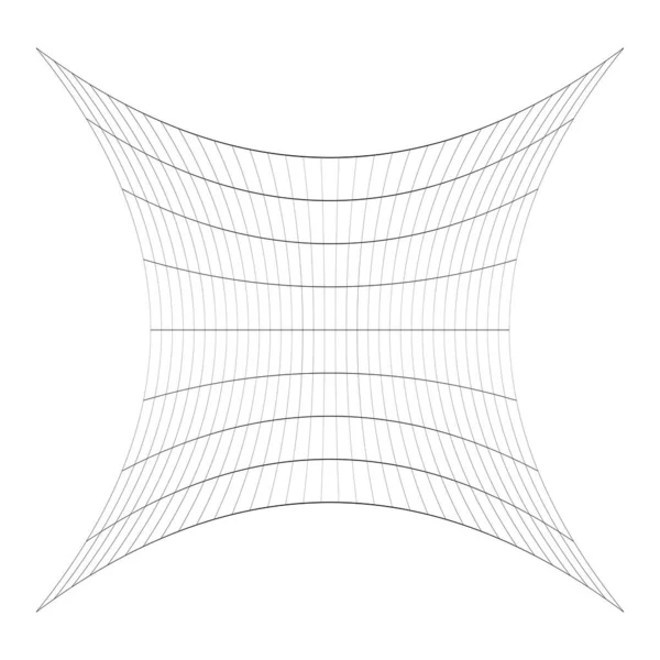 Grid Mesh Grating Trellis Wireframe Distortion Deformation Effect Warp Tweak — Stock Vector