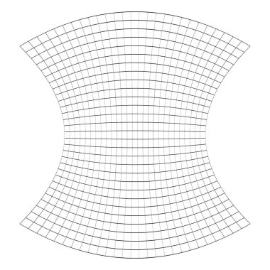 Şebeke, ağ, ızgara, kafes, bozulma ve deformasyon etkisiyle kablo. Büküm, büküm bozma ızgarası - stok vektör çizimi, klip- sanat grafikleri