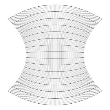 Şebeke, ağ, ızgara, kafes, bozulma ve deformasyon etkisiyle kablo. Büküm, büküm bozma ızgarası - stok vektör çizimi, klip- sanat grafikleri