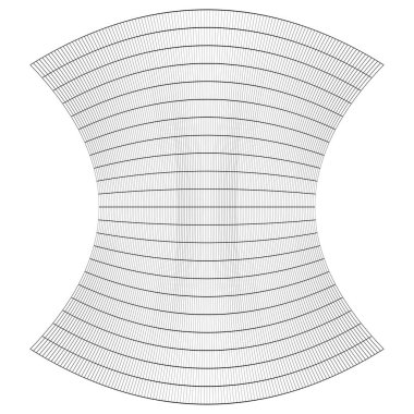 Şebeke, ağ, ızgara, kafes, bozulma ve deformasyon etkisiyle kablo. Büküm, büküm bozma ızgarası - stok vektör çizimi, klip- sanat grafikleri