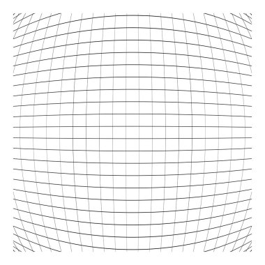 Şebeke, ağ, ızgara, kafes, bozulma ve deformasyon etkisiyle kablo. Büküm, büküm bozma ızgarası - stok vektör çizimi, klip- sanat grafikleri