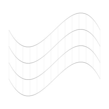 Şebeke, ağ, ızgara, kafes, bozulma ve deformasyon etkisiyle kablo. Büküm, büküm bozma ızgarası - stok vektör çizimi, klip- sanat grafikleri