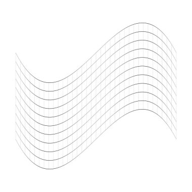 Şebeke, ağ, ızgara, kafes, bozulma ve deformasyon etkisiyle kablo. Büküm, büküm bozma ızgarası - stok vektör çizimi, klip- sanat grafikleri