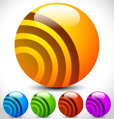 Parlak, parlak circl köşesinden yayılan çemberler