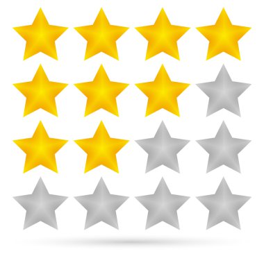 Star rating system (4 stars) clipart