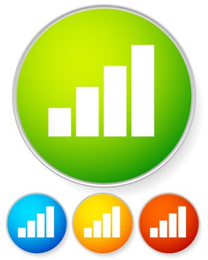 Parlak çubuk grafik simgeleri