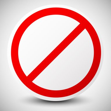 Modern deny sign clipart