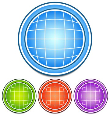 Globe icons set