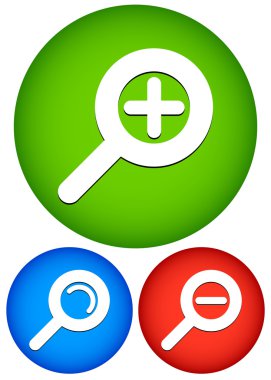 Büyüteci, Büyüteç camı simgeler