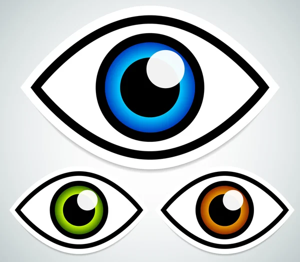 Простий очей наклейки — стоковий вектор