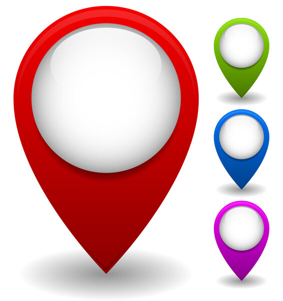 Thumbtack, map pins set