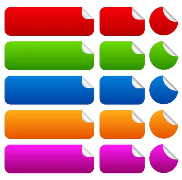Set adesivi di colore — Vettoriale Stock